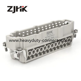 Heavy Duty Konektor persegi panjang Konektor Pengontrol Suhu 24 Pole Male