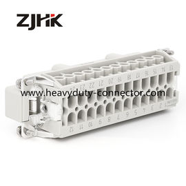 Heavy Duty Konektor persegi panjang Konektor Pengontrol Suhu 24 Pole Male