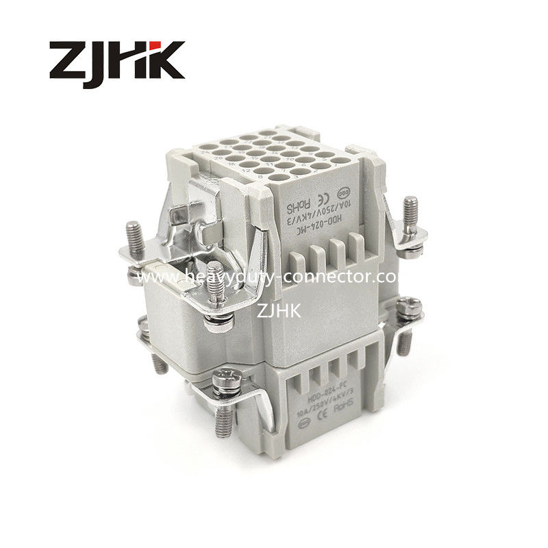 Crimp Insert Heavy Duty Multi Pin Connector Wanita Dan Pria Ganti Han Dd 24 Pos