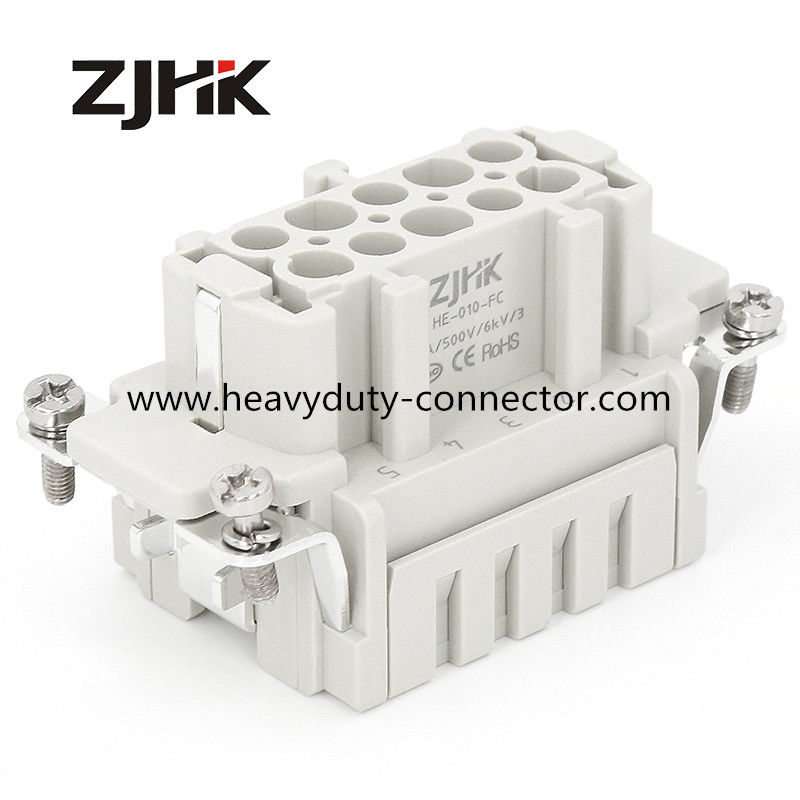 HE 10 Pin Crimp Terminal Heavy Duty Wire Connectors 500V Crimp Plug Socket Similer Konektor TE