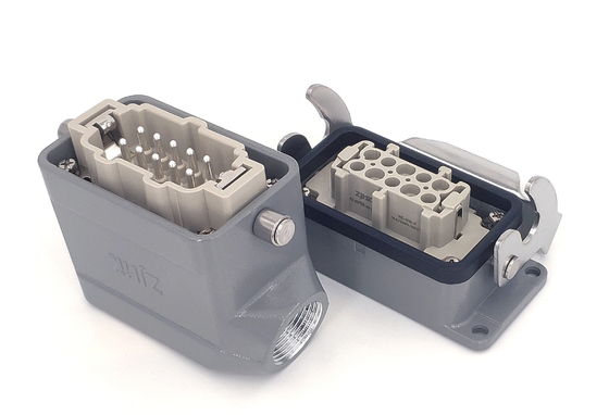 HE 10 Pin Konektor Tugas Berat 16A IP67 Konektor Industri Tahan Air menggantikan harting 10Pin